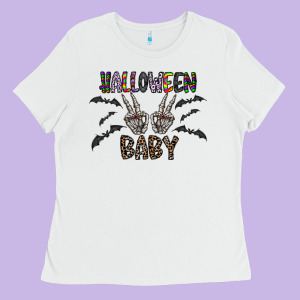Halloween Baby Ladies Tee Designed By Cowhidedigitalart