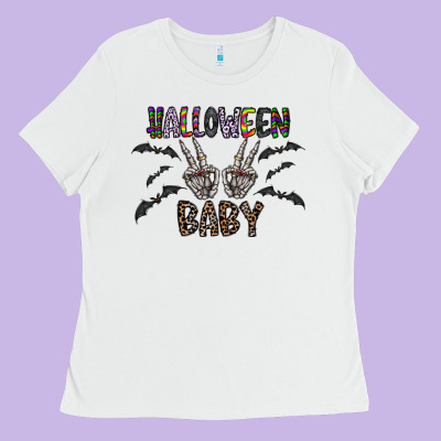 Halloween Baby Ladies Tee Designed By Cowhidedigitalart