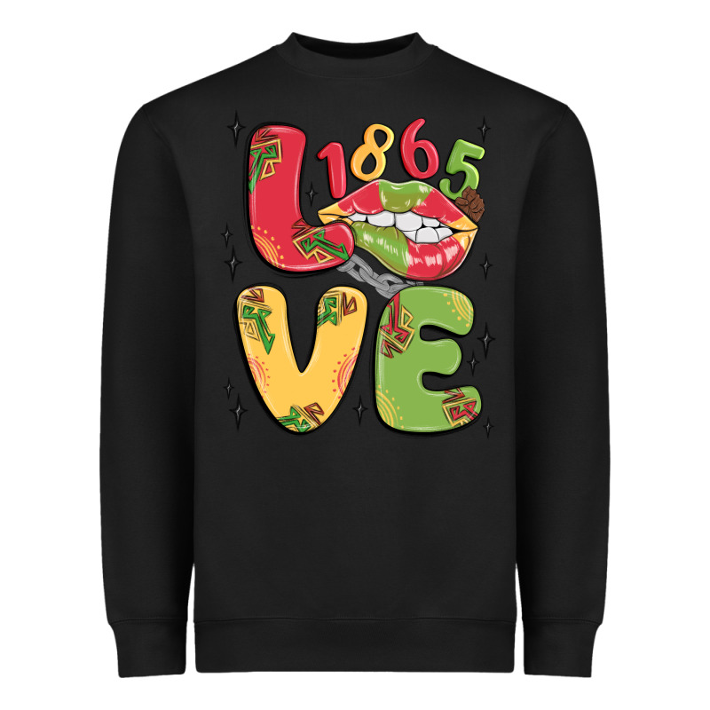 Love Juneteenth Lips Heavyweight Sweatshirt by MaliasSmallBusiness | Teevron