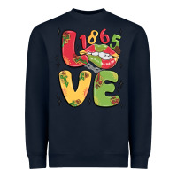 Navy love juneteenth lips Heavyweight Sweatshirt - MaliasSmallBusiness