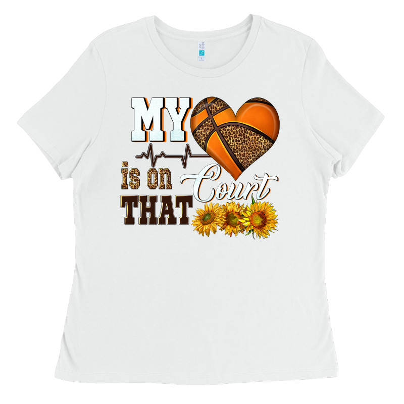 My Heart Is On That Court Ladies Tee by HRA Design Shop | Teevron