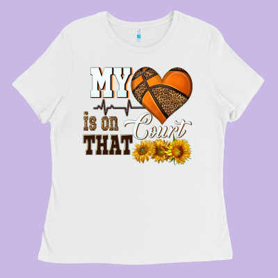 My Heart Is On That Court Ladies Tee Designed By Hra Design Shop