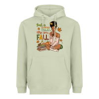 Matcha Just a girl who loves Fall afro woman Heavyweight Hoodie - NancyCooperArtShop