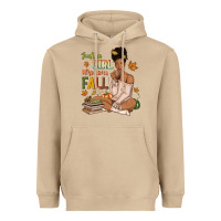 Mushroom Just a girl who loves Fall afro woman Heavyweight Hoodie - NancyCooperArtShop