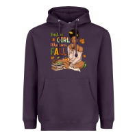 Plum Just a girl who loves Fall afro woman Heavyweight Hoodie - NancyCooperArtShop