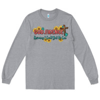 Heather Grey god fidence Long Sleeve Tee - MaliasSmallBusiness