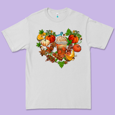 Fall Pumpkin Heart Premium Tee Designed By Adodesignshop