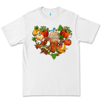 White fall pumpkin heart Premium Tee - AdoDesignShop