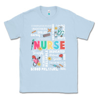 Dusty Blue nurse word Classic Tee - JahusDesignShop