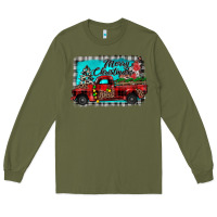 Army Green truck merry christmas Long Sleeve Tee - JahusDesignShop