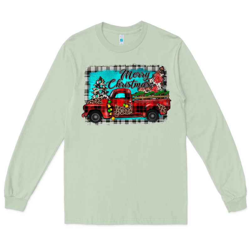 Truck Merry Christmas Long Sleeve Tee by JahusDesignShop | Teevron