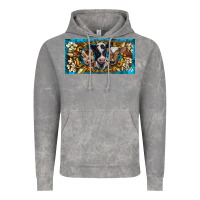 Cloud Rock western cow turquoise’s white flowers license plate template Vintage Hoodie - BarkalooDesign