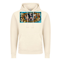 Vintage Artic western cow turquoise’s white flowers license plate template Vintage Hoodie - BarkalooDesign