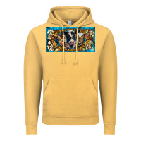Vintage Mustard western cow turquoise’s white flowers license plate template Vintage Hoodie - BarkalooDesign
