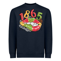 Navy 1865 juneteenth lips Heavyweight Sweatshirt - MaliasSmallBusiness