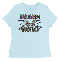 Baby Blue halloween brother Ladies Tee - CowhideDigitalArt