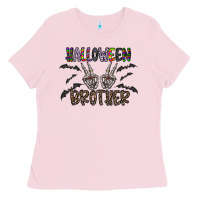 Bubblegum Pink halloween brother Ladies Tee - CowhideDigitalArt