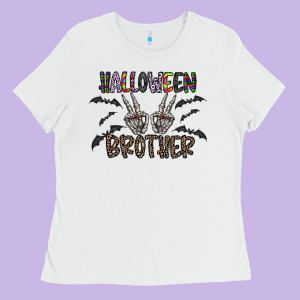 Halloween Brother Ladies Tee Designed By Cowhidedigitalart