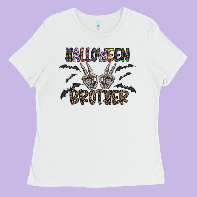 Halloween Brother Ladies Tee Designed By Cowhidedigitalart