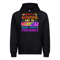 Black what a beautiful day to respect other people Urban Hoodie - FaDigitalArtStudio