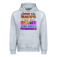 Heather Grey what a beautiful day to respect other people Urban Hoodie - FaDigitalArtStudio