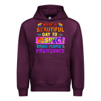 Mauve Wine what a beautiful day to respect other people Urban Hoodie - FaDigitalArtStudio