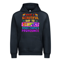 Navy what a beautiful day to respect other people Urban Hoodie - FaDigitalArtStudio