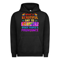 Pigment Black what a beautiful day to respect other people Urban Hoodie - FaDigitalArtStudio