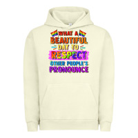 Pigment Pistachio what a beautiful day to respect other people Urban Hoodie - FaDigitalArtStudio