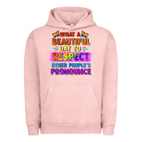 Pigment Salmon what a beautiful day to respect other people Urban Hoodie - FaDigitalArtStudio