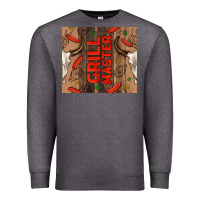 Charcoal Heather grill master with bull skull Premium Sweatshirt - TumblerDesignByShophia