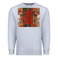 Heather Grey grill master with bull skull Premium Sweatshirt - TumblerDesignByShophia