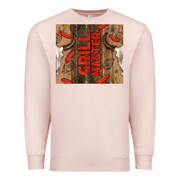Pale Pink grill master with bull skull Premium Sweatshirt - TumblerDesignByShophia