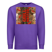 Purple grill master with bull skull Premium Sweatshirt - TumblerDesignByShophia