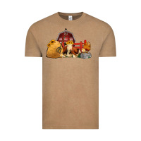 Vintage Coffee Red Barn Farm Animals Vintage Tee - Jasminsmagicworld