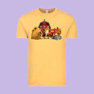 Red Barn Farm Animals Vintage Tee Designed By Jasminsmagicworld