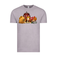 Vintage Zinc Red Barn Farm Animals Vintage Tee - Jasminsmagicworld