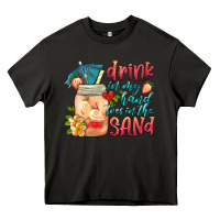Asphalt drink in my hand toes in the sand Heavy Core Tee - HRA Design Shop