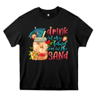 Black drink in my hand toes in the sand Heavy Core Tee - HRA Design Shop