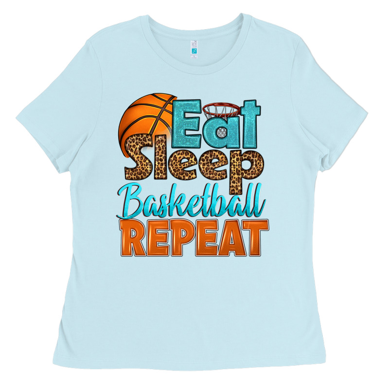 Eat Sleep Basketball Repeat Ladies Tee by HRA Design Shop | Teevron