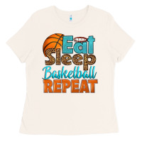 Bone eat sleep basketball repeat Ladies Tee - HRA Design Shop