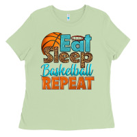 Matcha eat sleep basketball repeat Ladies Tee - HRA Design Shop