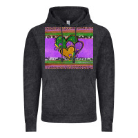 Vintage Black mardi gras hearts and fleur de lis Vintage Hoodie - Jasminsmagicworld