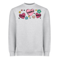 Heather Grey tacos tequila anxiety Heavyweight Sweatshirt - MaliasSmallBusiness