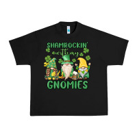 Black shamrock with my gnomies Urban Heavy Tee - MaliasSmallBusiness