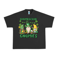 Pigment Black shamrock with my gnomies Urban Heavy Tee - MaliasSmallBusiness