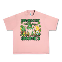 Salmon shamrock with my gnomies Urban Heavy Tee - MaliasSmallBusiness