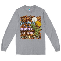 Heather Grey kindness is free sprinkle Long Sleeve Tee - NancyCooperArtShop
