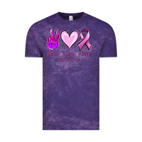 Cloud Purple Peace Love Cure Breast Cancer Vintage Tee - Jasminsmagicworld