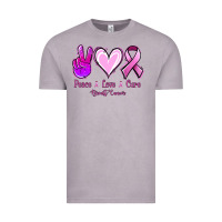 Vintage Zinc Peace Love Cure Breast Cancer Vintage Tee - Jasminsmagicworld